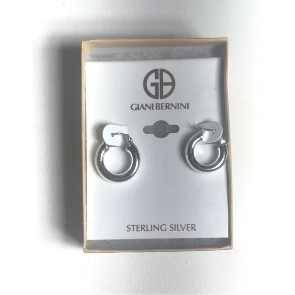 Giani Bernini Silver Hoop Earrings Giani Bernini - Picture 2 of 5